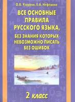 Узорова, О.В.; Нефедова, Е.А. Все основные правила русского языка, без знания которых невозможно писать без ошибок: 2 класс